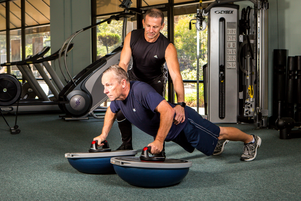 vince training a client