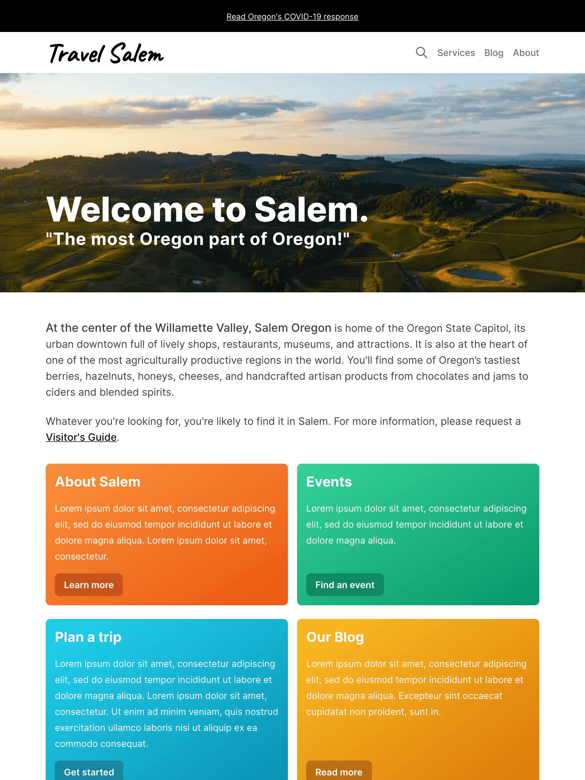 screen shot of Travel Salem